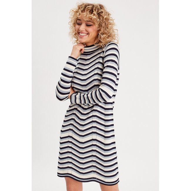 Robe pull évasée blanc <span itemprop=