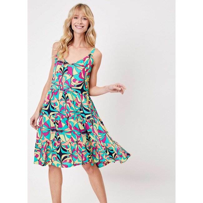 Robe fluide avec volants ETOILE - PRINCESSE NOMADE