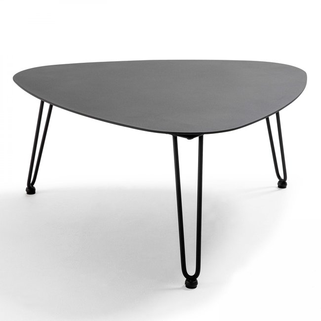 Table basse de jardin 76x74x37cm - ATOLL noir <span itemprop=