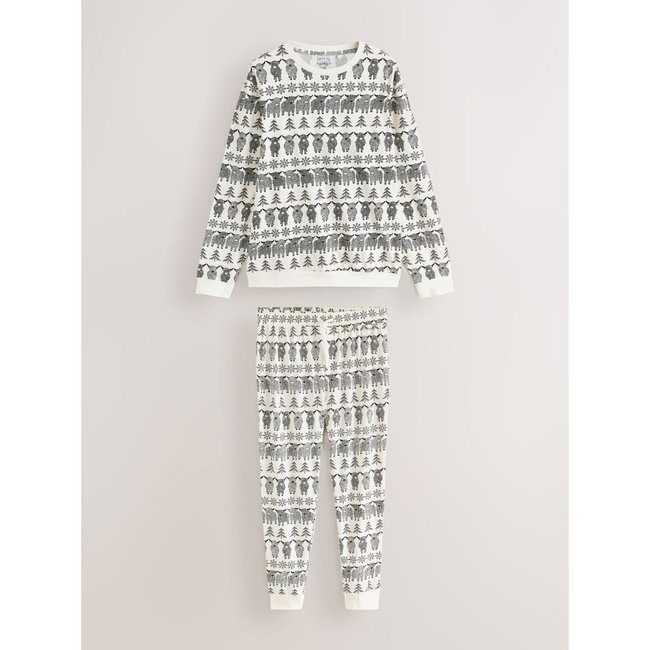 Pyjama de noël hamish, pour toute la famille blanc écru <span itemprop=