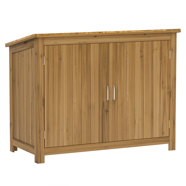 Coffre de rangement d'extérieur Bois de sapin marron <span itemprop=