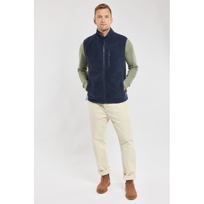 Polaire sans manche PERIA navy <span itemprop=