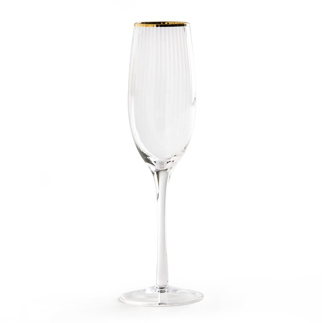Lot 4 coupes à champagne, Lurik Couleur transparent <span itemprop=