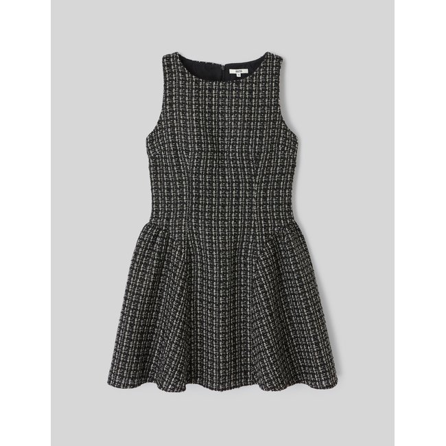 Robe en tweed noir <span itemprop=