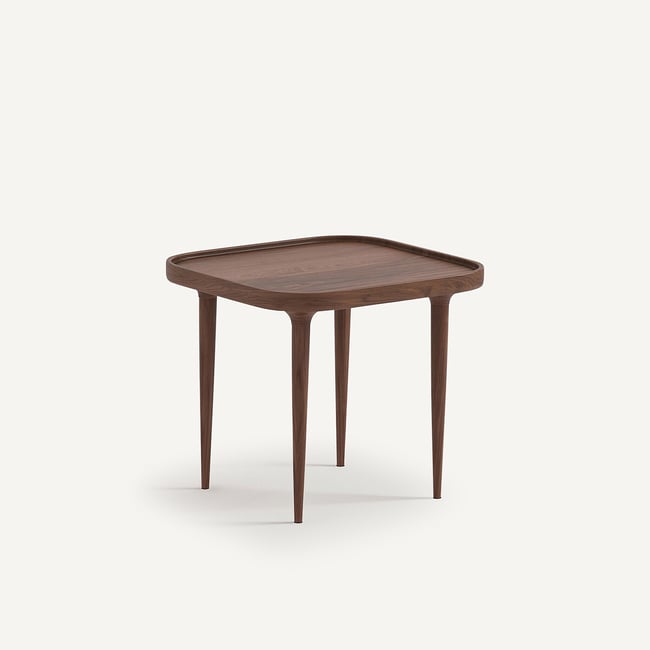 Table basse noyer massif, petit modèle Magosia Couleur noyer <span itemprop=