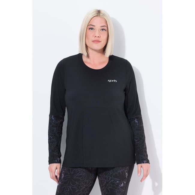 T-shirt technique en matière recyclée noir <span itemprop=