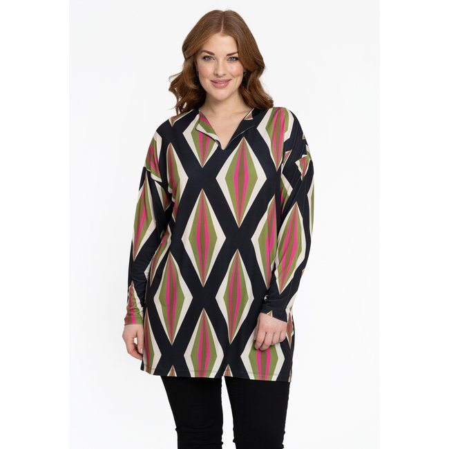 Tunique coupe ample noir <span itemprop=