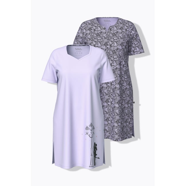 Lot de 2 grands T-shirts lavande tendre <span itemprop=