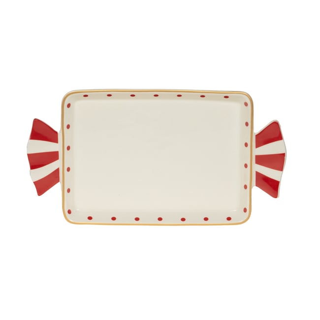 Petit plat rectangle Candy 24x13 cm - CANDY Couleur rouge <span itemprop=