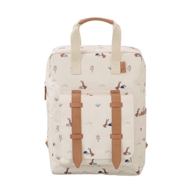 Sac à dos enfant ecru, marron, bleu <span itemprop=