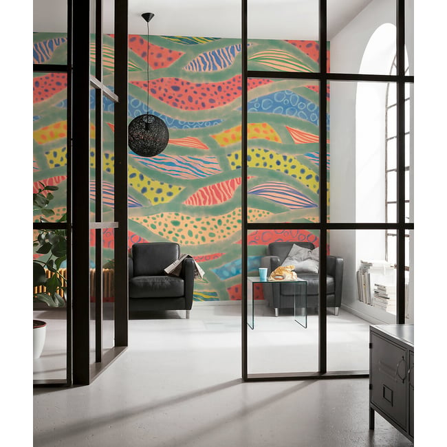 Papel de parede Wave Symphony, INTERELIFE multicolor <span itemprop=