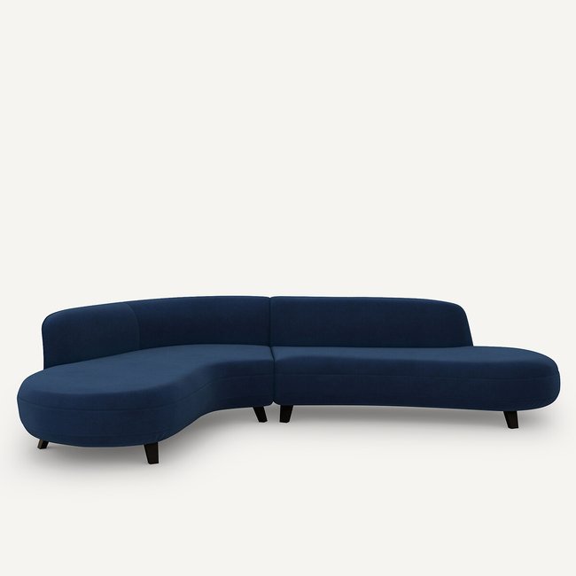 Canapé d’angle velours, Rosebury design E.Gallina - AM.PM