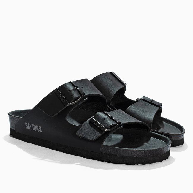 Sandales Vegan ATLAS pour femme noir <span itemprop=