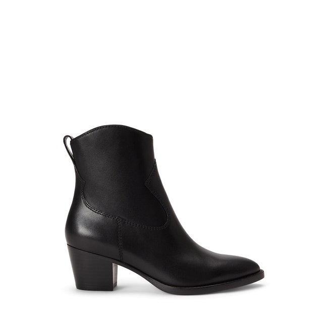 Boots en cuir, HARPHER noir <span itemprop=