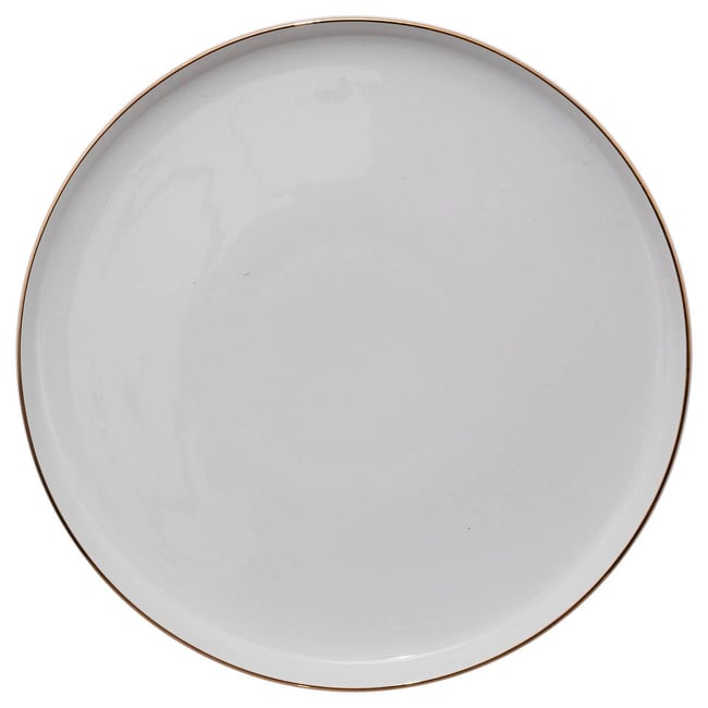 Lot de 6 assiettes plates en céramique SUBLIMA Couleur blanc <span itemprop=