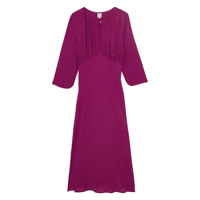 Robe Natalia en viscose mélangée violette purple <span itemprop=