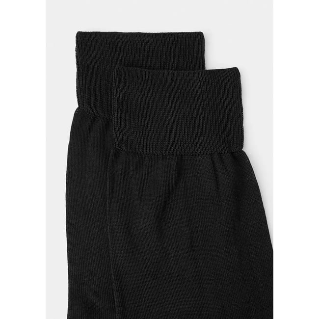 Lot 2 paires de chaussettes longues coton noir <span itemprop=