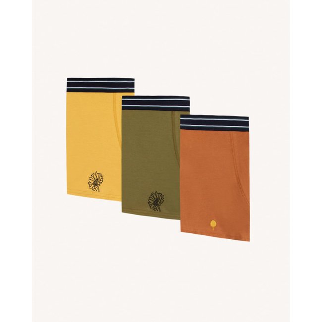Lot de 3 boxers BOXER kaki et jaune <span itemprop=