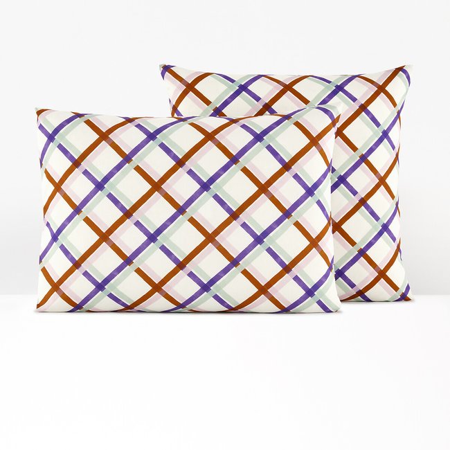 Funda de almohada 30% algodón reciclado, Piaro estampado <span itemprop=