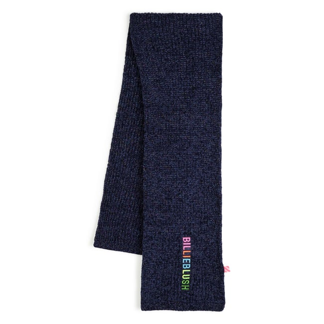 Écharpe en tricot indigo blue <span itemprop=