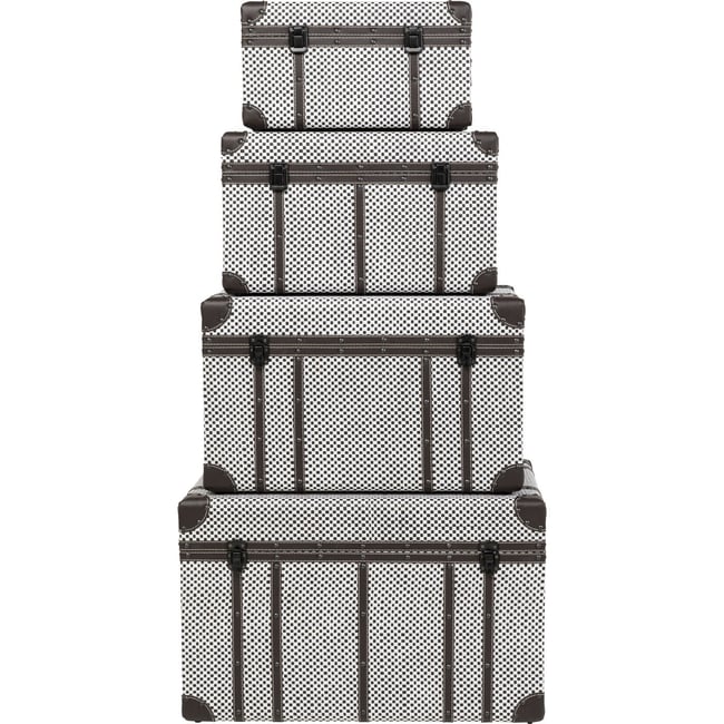Lot de 4 coffres damier, CALDERA - KARE DESIGN