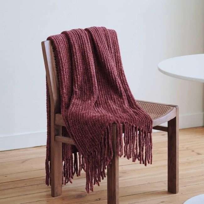 Plaid tissu chenille 130x150cm - ORNAMI