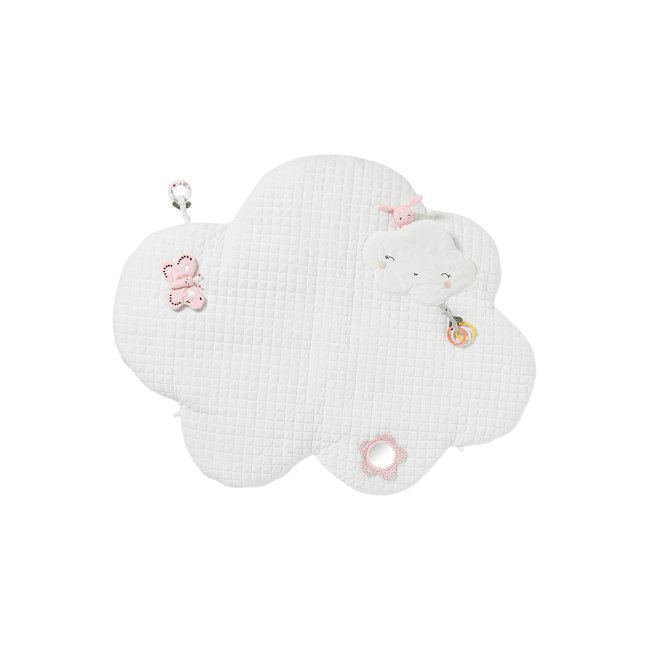 Tapis d'éveil Nuage VOYAGE AU PAYS ROSE blanc <span itemprop=