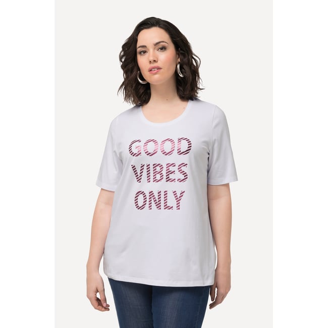 T-shirt « Good Vibes Only » blanc neige <span itemprop=