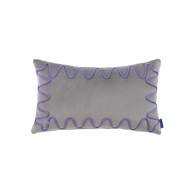 Coussin brodé Rita Eco-velours v002229 <span itemprop=