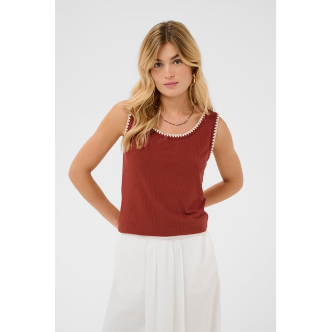 Jersey sans-manches marron brandy snifter <span itemprop=