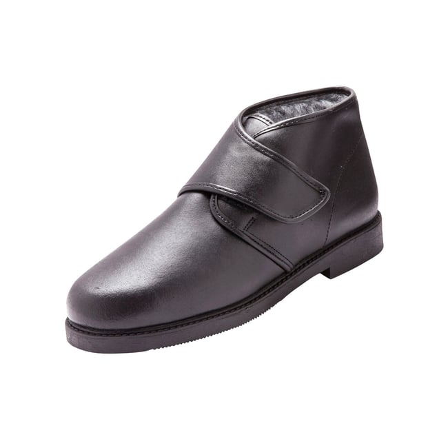 Bottillons fourrés extra-larges noir <span itemprop=