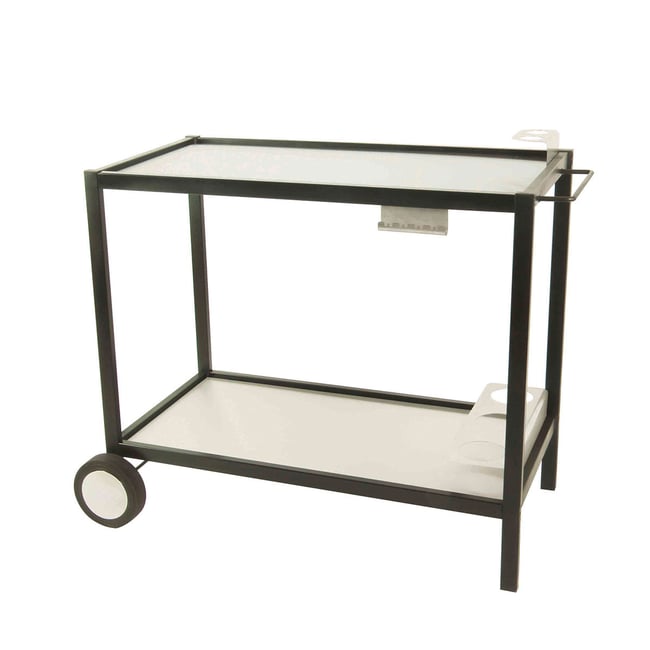 Desserte de jardin avec nombreux rangements gris, noir, noir <span itemprop=
