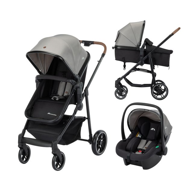 Poussette 3 en 1 i-size avec assise convertible en nacelle et cosi, Haze Trio Lux tinted gray <span itemprop=