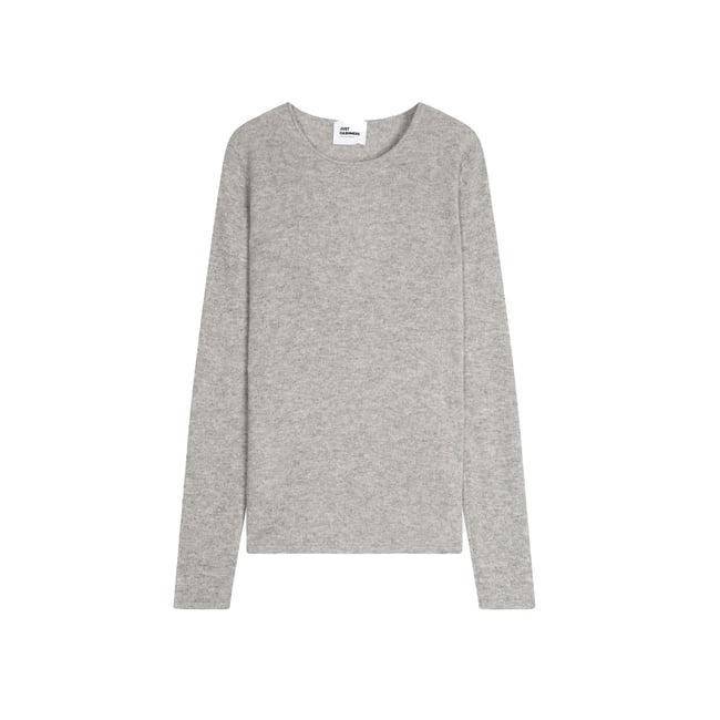 Pull Col Rond Nuage Chiné Vivian gris chiné <span itemprop=