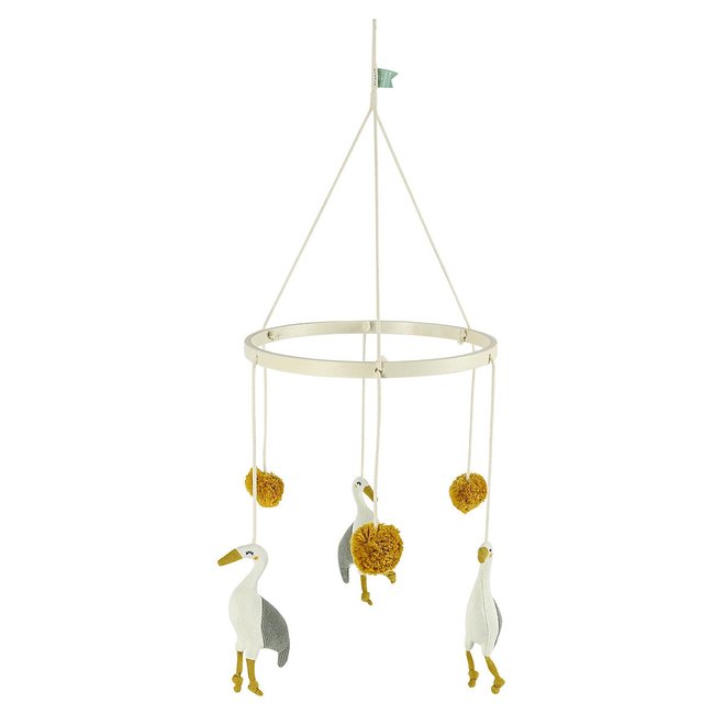 Mobile En Bois Héron vert <span itemprop=