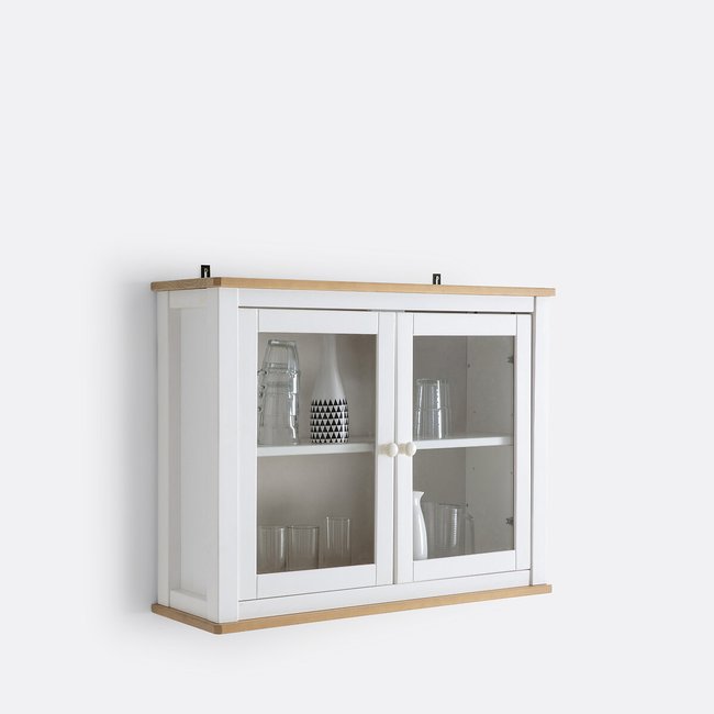 Étagère vitrine, Alvina Couleur blanc <span itemprop=