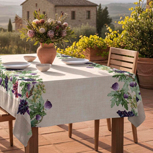 Nappe anti-taches Uva - 100% coton - mauve <span itemprop=