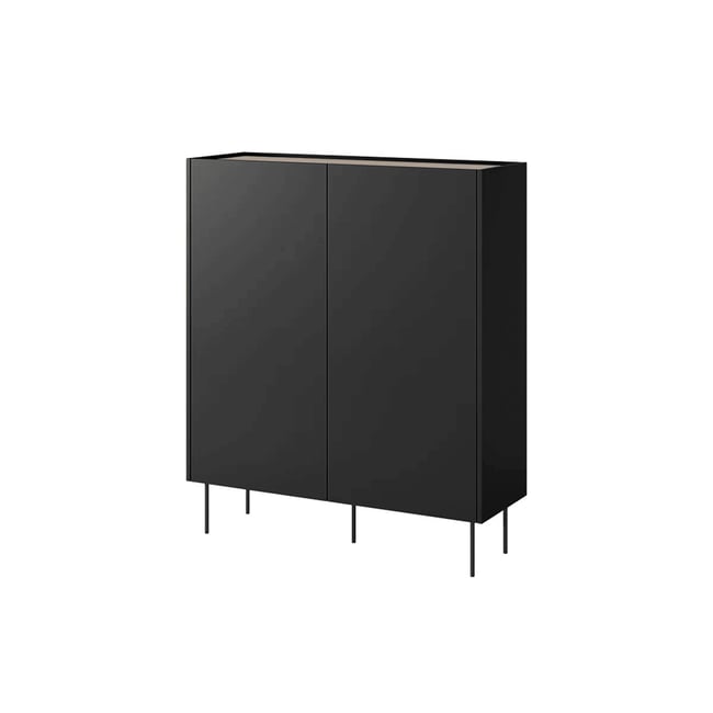Buffet haut en panneaux de particules 2 portes 120 cm, ATLAS - BOBOCHIC