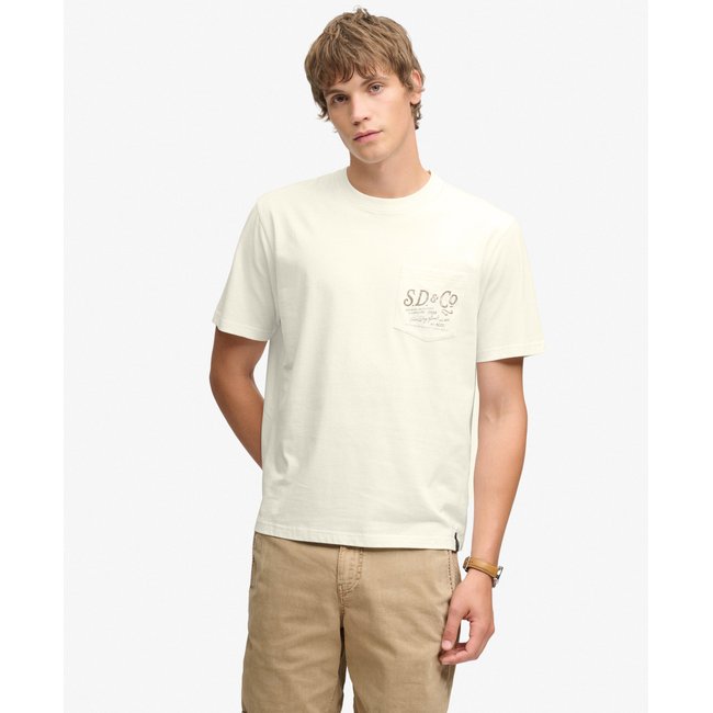T-shirt Trade Coupe Décontractée crème <span itemprop=