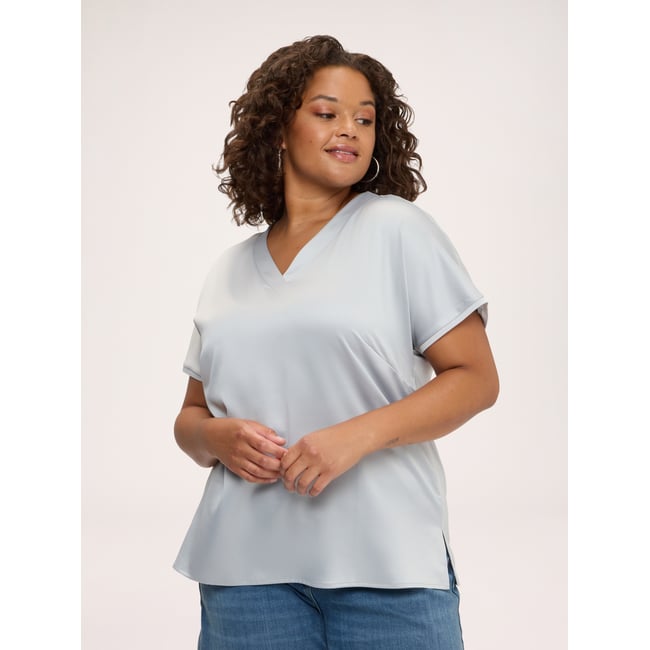 T-shirt bimatière - FIORELLA RUBINO