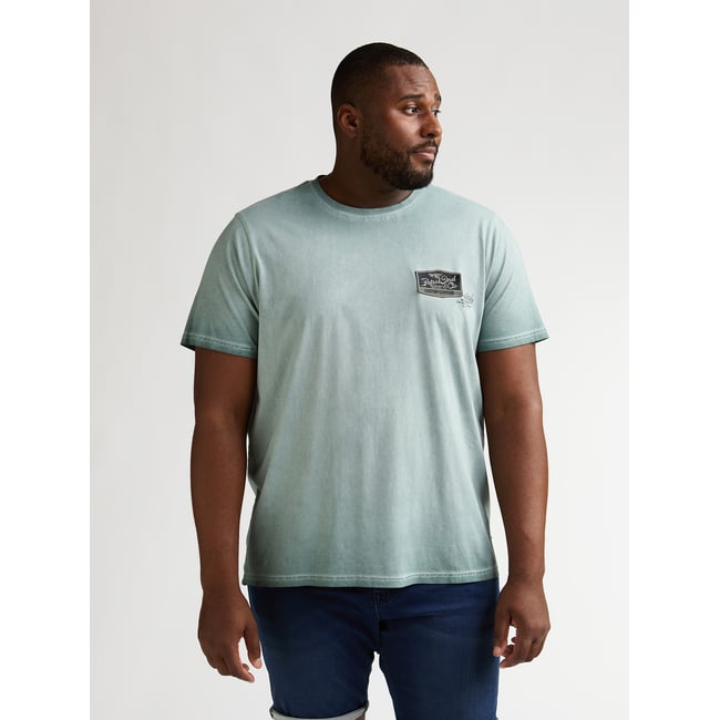 T-shirt à logo grande taille meteorito vert oil green <span itemprop=