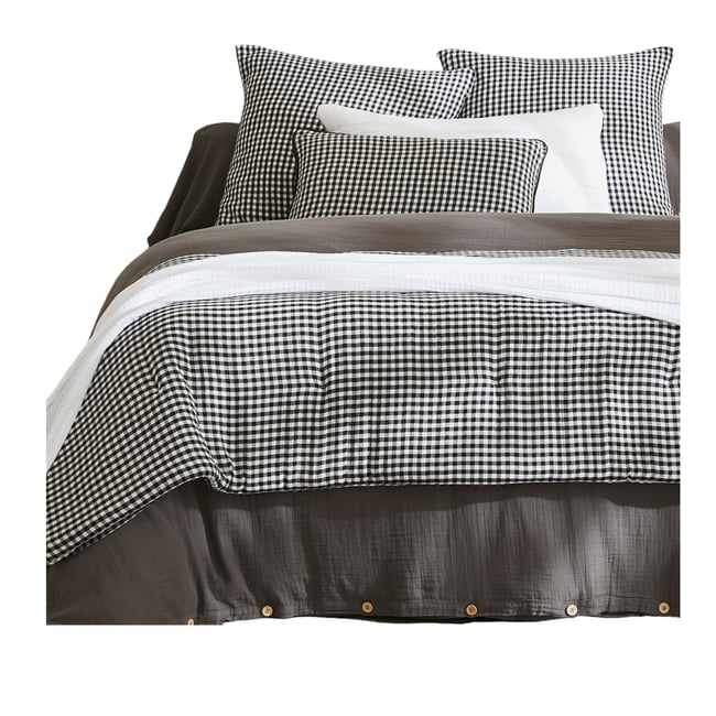 Bout de lit gaze de coton Vickie vichy - EDEN