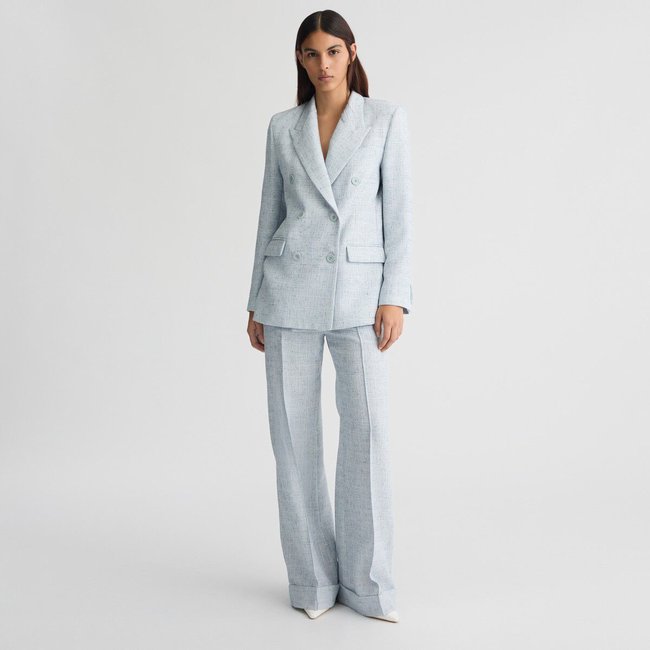 Blazer croisé beige <span itemprop=