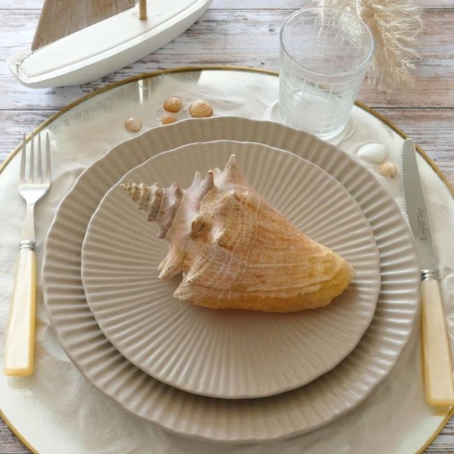 Lot De 6 Assiettes à Dessert En Verre Ambré - Effet Tressé, Couleur Jaune/ambre - Occasion Bon état