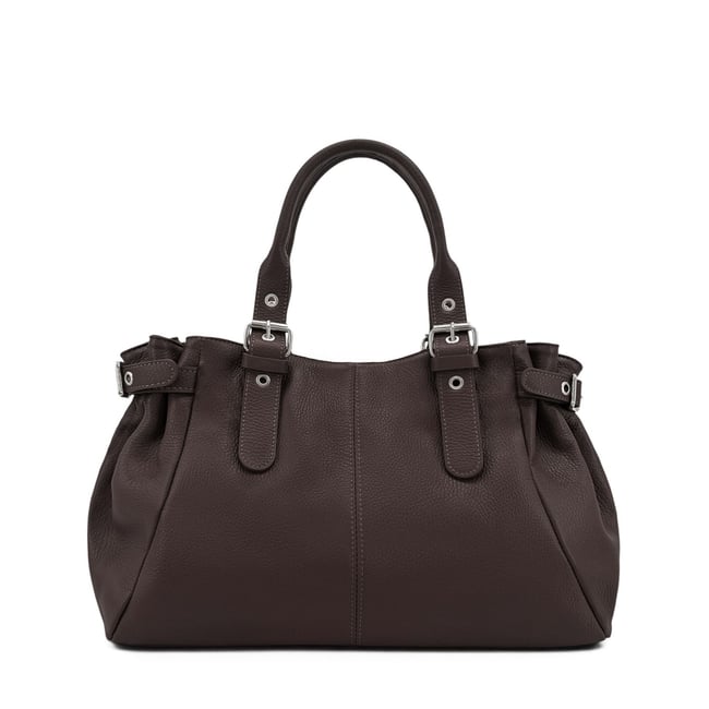 Sac bowling en cuir grainé URBAN PRINCESS SILVER - OH MY BAG