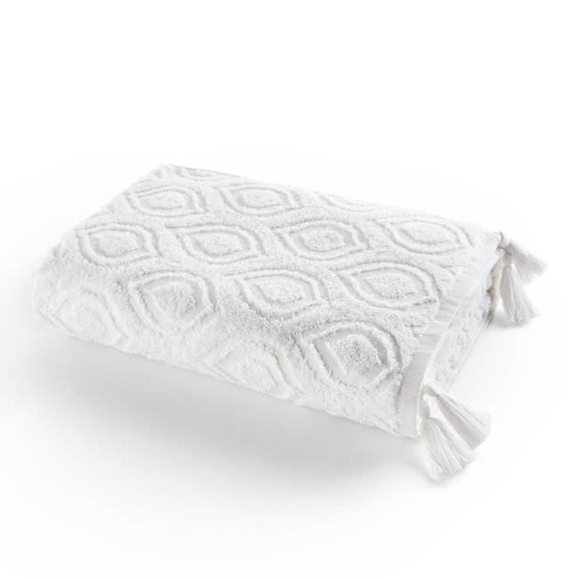 Tilak Textured 100% Cotton Terry Ultra Soft Bath Towel, white, LA REDOUTE INTERIEURS