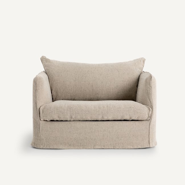 Poltrona XL in lino screziato, Neo Chiquito naturale AM.PM