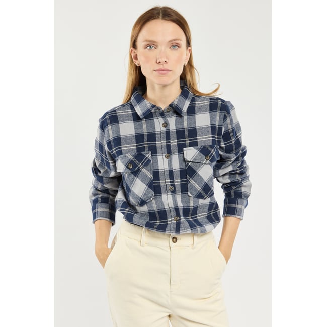 Surchemise à carreaux COURSIVE navy <span itemprop=