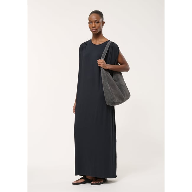 Sac à main hobo en daim anthracite <span itemprop=