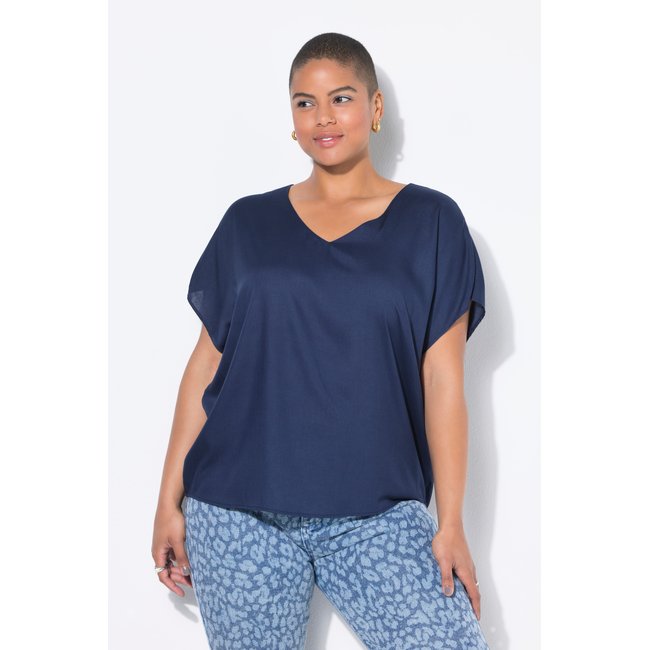 Blouse oversize bleu foncé <span itemprop=